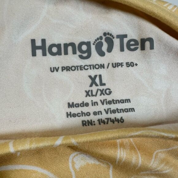 NWT Hang Ten Women’s Yellow Long Sleeve Crew UPF 50 Sun Protection Tee Shirt- XL - Picture 4 of 10